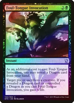 Foul-Tongue Invocation FOIL Dragons of Tarkir NM Black Uncommon CARD ABUGames - Image 1
