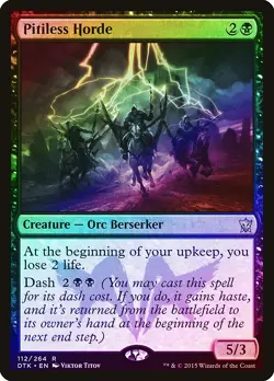 Pitiless Horde FOIL Dragons of Tarkir NM Black Rare MAGIC MTG CARD ABUGames - Image 1