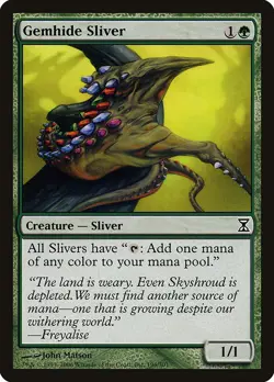 Gemhide Sliver NonFoil Time Spiral 196 NM MTG - Image 1