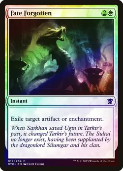 Fate Forgotten FOIL Dragons of Tarkir NM White Common MAGIC MTG CARD ABUGames - Image 1