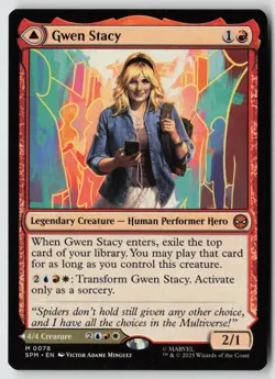 Gwen Stacy 78 Mythic Marvel's Spider-Man Magic: The Gathering Near Mint - Image 1