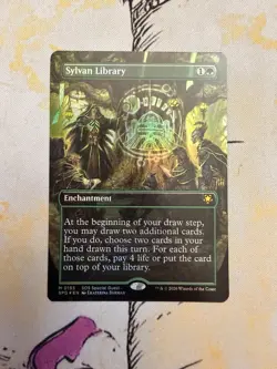 MTG Secrets Of Strixhaven Sylvan Library Borderless (Foil Special Guest) - Image 1