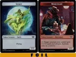 SPIRIT \ MERCENARY TOKEN ** FOIL ** #05/10 - Outlaws of Thunder Junction MTG - Image 1
