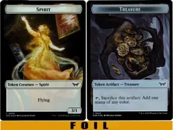 SPIRIT \ TREASURE TOKEN ** FOIL ** #06/15 - Duskmourn - NM MTG - Image 1