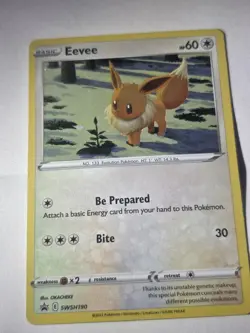 Pokemon TCG Eevee SWSH190 SWSH: Sword & Shield Black Star Promo - Image 1