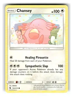 Chansey 152/214 Common Lost Thunder Pokemon Lightly Played - Image 1