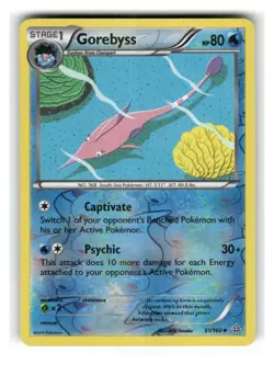 Gorebyss 51/160 Uncommon Primal Clash Pokemon Reverse Holo Lightly Played - Image 1