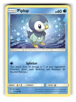 Piplup 31/156 Common Ultra Prism Pokemon Lightly Played - Image 1