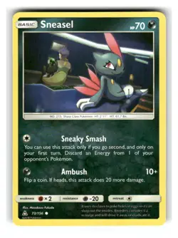 Sneasel 73/156 Common Ultra Prism Pokemon Lightly Played - Image 1