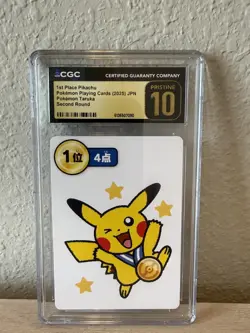 CGC Pristine 10 Pikachu 2025 Taruka 1st Place 2nd Round Pokemon Rare 🔥 - Image 1