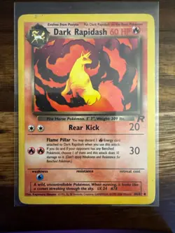 Dark Rapidash 44/82 Uncommon Team Rocket Pokemon Unlimited Moderately Played - Image 1