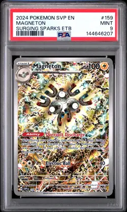 2024 Pokemon Svp En-Sv Black Star Promo #159 Magneton Surging Sparks Etb PSA 9 - Image 1
