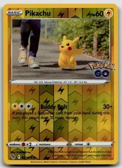 Pikachu (27) 027/078 Pokemon GO NM - Image 1