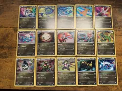 2012 Pokemon B&W Dragon Vault Lot 15 Holofoils Dragonite Rayquaza Salamance LP - Image 1