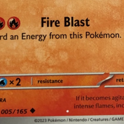 Pokemon TCG 151 Printer Hickey Error Charmeleon 005/165 Near Mint - Image 2