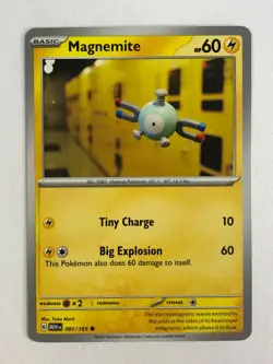 Pokemon TCG Printer Hickey Error 151 Magnemite 081/165 Near Mint - Image 1
