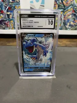 Pokemon Lapras V Sword & Shield 049/202 Holo CGC Gem Mint 10 - Image 1