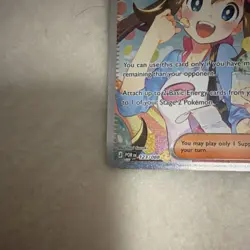 Pokemon Rosa's Encouragement 123/088 Trainer Full Art Holo 2019 English - Image 3