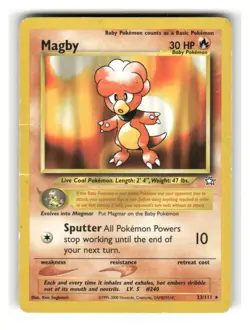 Magby 23/111 Rare Neo Genesis Pokemon Lightly Played - Image 1