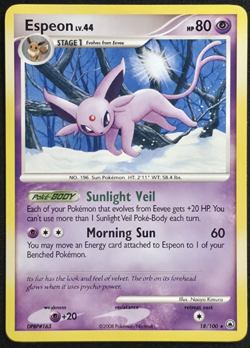 Espeon 18/100 Pokemon Majestic Dawn LP - Image 1