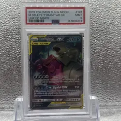 Pokemon PSA 9 Mega Sableye & Tyranitar GX Unified Minds Holo Rare - Image 1