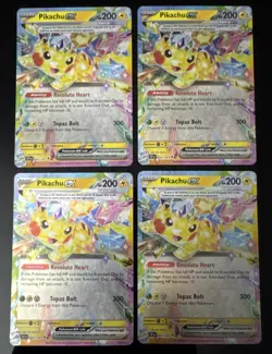 Lot Of 4 Pikachu ex 057/191 Pokemon Surging Sparks Double Rare - Image 1