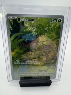 Pokemon Bulbasaur Illustration Rare Holo 166/165 Scarlet & Violet 151 Basic 70 … - Image 1