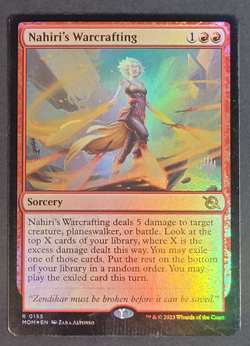 MTG - Nahiri's Warcrafting - March of the Machines - Promo Pack Cards - NM Foil - Image 1