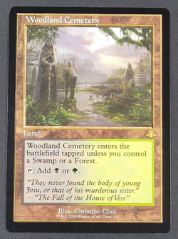MTG - Woodland Cemetary - Dominaria Remastered - NM Retro Border - Magic - Land - Image 1