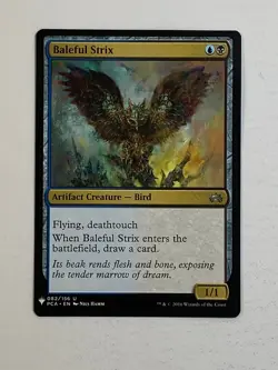 MTG - 1x Baleful Strix - Mystery Booster: Planechase Anthology - NM - Magic 2020 - Image 2