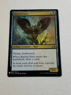MTG - 1x Baleful Strix - Mystery Booster: Planechase Anthology - NM - Magic 2020 - Image 5
