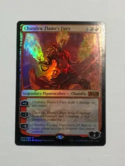 MTG - Chandra, Flame's Fury - Core Set 2020 - Light Play - LP - Foil Magic #294 - Image 2