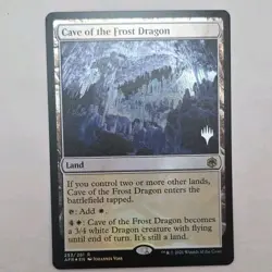Cave of the Frost Dragon Forgotten Realms MTG M/NM Promo Foil - Image 1