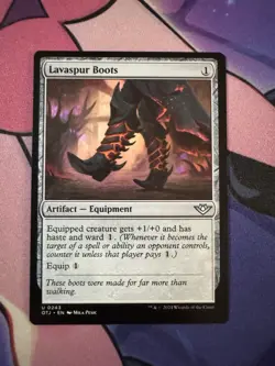 x1 Lavaspur Boots OTJ MTG 243 UNCOMMON M/NM 1x - Image 1