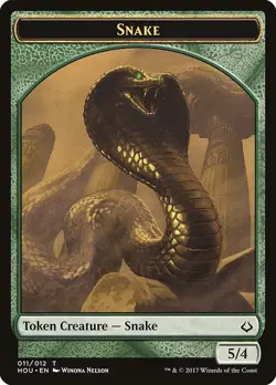 Snake Token 10x - Green - Nelson Art - HOU Hour of MTG Magic NM - Image 1