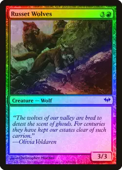 Russet Wolves FOIL Dark Ascension NM Red Common MAGIC GATHERING CARD ABUGames - Image 1