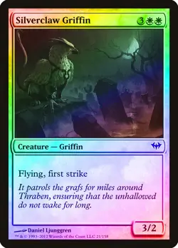 Silverclaw Griffin FOIL Dark Ascension NM White Common MAGIC MTG CARD ABUGames - Image 1