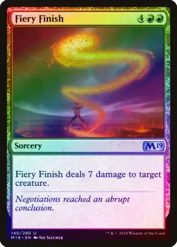 Fiery Finish FOIL Core Set 2019 / M19 NM Red Uncommon MAGIC MTG CARD ABUGames - Image 1