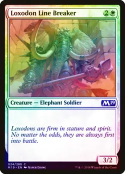 Loxodon Line Breaker FOIL Core Set 2019 / M19 NM White Common CARD ABUGames - Image 1