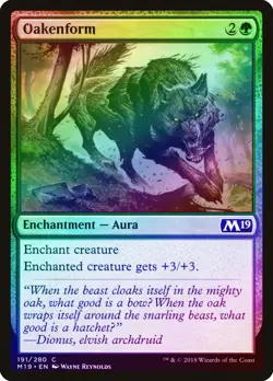 Oakenform FOIL Core Set 2019 / M19 NM Green Common MAGIC MTG CARD ABUGames - Image 1