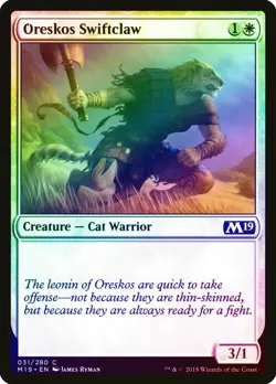 Oreskos Swiftclaw FOIL Core Set 2019 / M19 NM White Common MAGIC CARD ABUGames - Image 1
