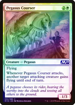 Pegasus Courser FOIL Core Set 2019 / M19 NM White Common MAGIC CARD ABUGames - Image 1