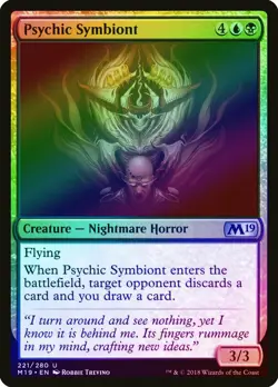 Psychic Symbiont FOIL Core Set 2019 / M19 NM Blue Black Uncommon CARD ABUGames - Image 1