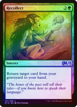 Recollect FOIL Core Set 2019 / M19 NM Green Uncommon MAGIC MTG CARD ABUGames - Image 1
