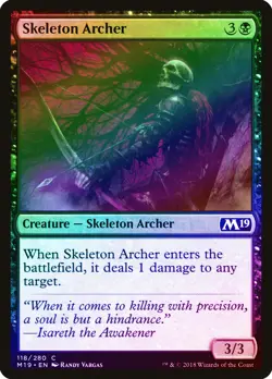 Skeleton Archer FOIL Core Set 2019 / M19 NM Black Common MAGIC CARD ABUGames - Image 1