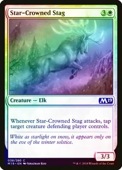 Star-Crowned Stag FOIL Core Set 2019 / M19 NM White Common MAGIC CARD ABUGames - Image 1