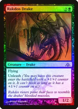 Rakdos Drake FOIL Dragon's Maze NM Black Common MAGIC GATHERING CARD ABUGames - Image 1