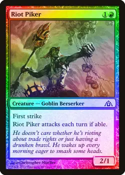 Riot Piker FOIL Dragon's Maze NM Red Common MAGIC THE GATHERING CARD ABUGames - Image 1