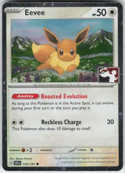 Eevee 143/191 Common Prize Pack Series Cards Pokemon Holo Near Mint - Image 1