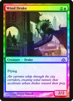 Wind Drake FOIL Dragon's Maze NM Blue Common MAGIC THE GATHERING CARD ABUGames - Image 1